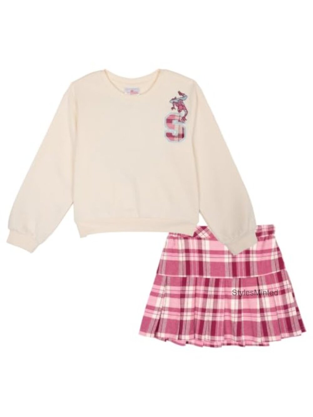 Girls Fleece Sweatshirt and Pleated Skirt Set Marvel Spider-Man 2-Piece Outfit